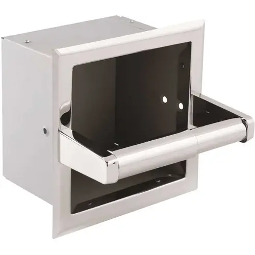Recessed Extra-Roll Toilet Paper Holder in Bright Stainless Recessed Extra-Roll Toilet Paper Holder in Bright Stainless