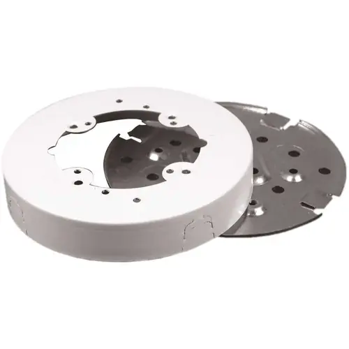 500 and 700 Series 4 in. Solid Base Round Fan Box Ivory