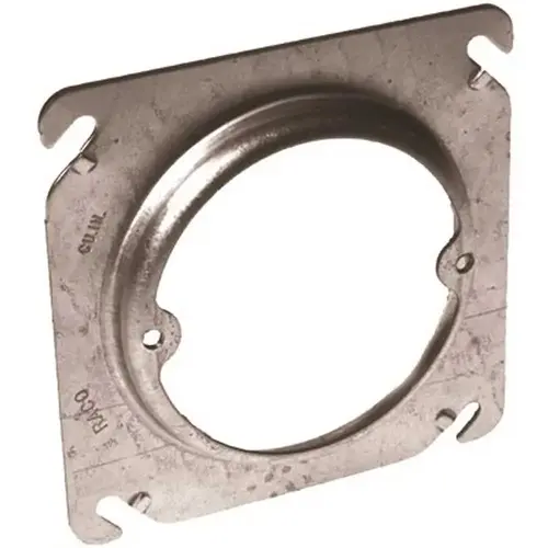 4 in. x 1/2 in. Raised Open Square Cover with Ears 2-3/4 in. O.C Gray 4 in. x 1/2 in. Raised Open Square Cover with Ears 2-3/4 in. O.C Gray