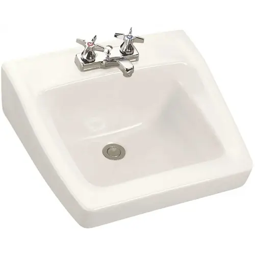 Chesapeake Wall-Mount Vitreous China Bathroom Sink in White with Overflow Drain Chesapeake Wall-Mount Vitreous China Bathroom Sink in White with Overflow Drain