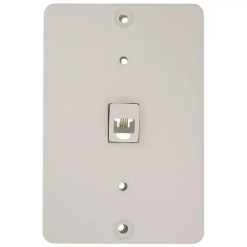 Surface White Mount Wallphone Plate Surface White Mount Wallphone Plate