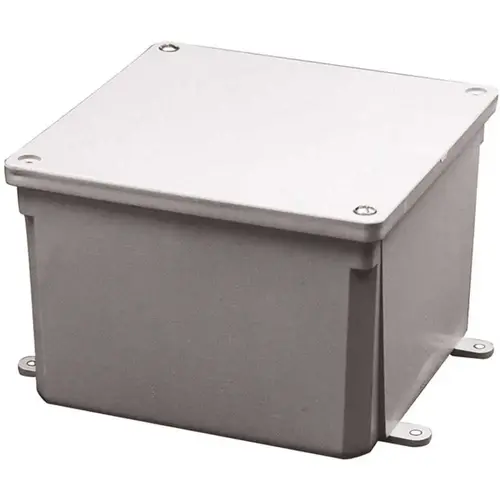 6 in. x 6 in. x 6 in. PVC Junction Box Gray