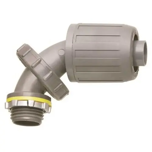 3/4 in. Snap2it 0 to 90-Degree Non-Metallic Connector Gray 3/4 in. Snap2it 0 to 90-Degree Non-Metallic Connector Gray