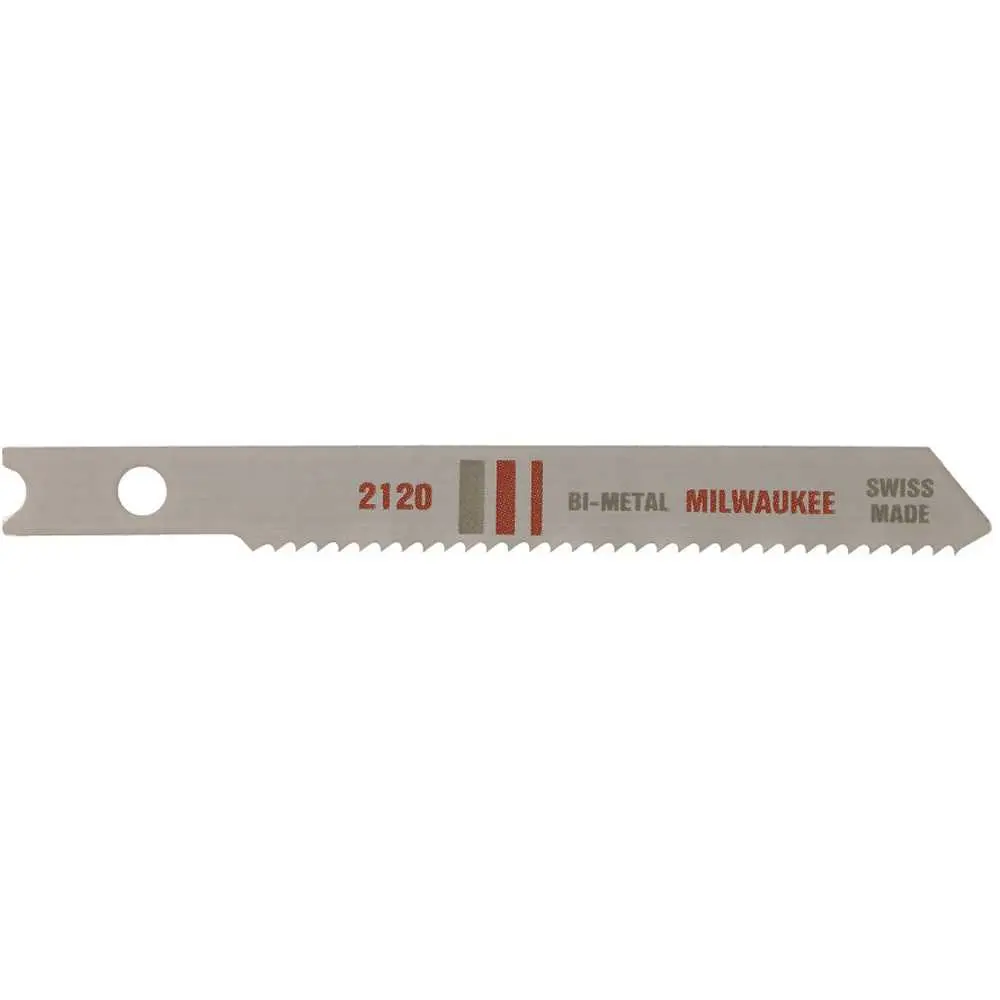 Milwaukee Jig Saw Blade 9/32 in W 2-3/4 in L 24 TPI Bi-Metal Cutting Edge White - pack of 5 48-42-2160