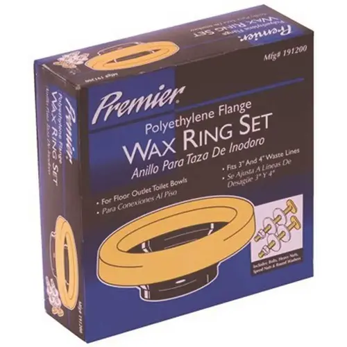 Wax Ring Kit with Polyethylene Flange Brown Wax Ring Kit with Polyethylene Flange Brown