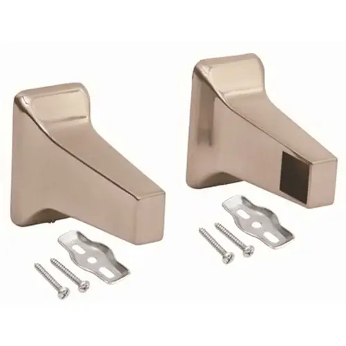 5/8 in. Towel Bar Bracket in Brushed Nickel Brush Nickel Pair