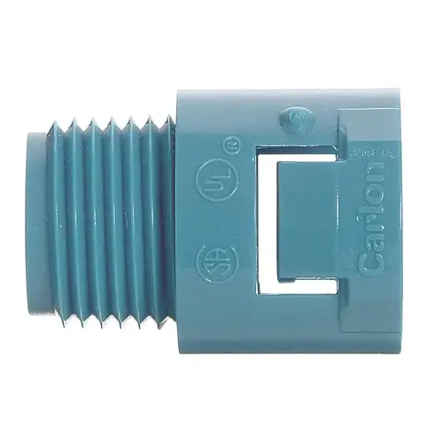Threaded Adapter, 3/4" PVC Ent, 1 Piece, Blue