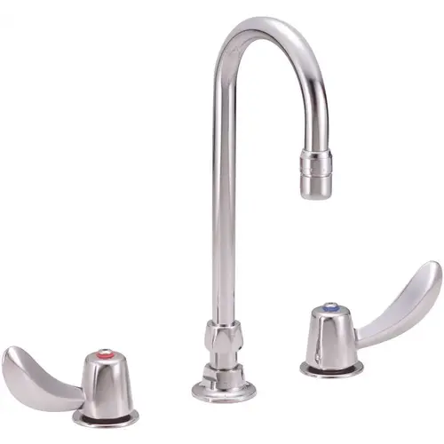 8 in. Widespread 2-Handle Bathroom Faucet with Gooseneck Spout in Chrome 8 in. Widespread 2-Handle Bathroom Faucet with Gooseneck Spout in Chrome