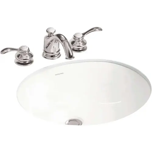 Wescott Under-Mounted Vitreous China Bathroom Sink in White with Overflow Drain Wescott Under-Mounted Vitreous China Bathroom Sink in White with Overflow Drain