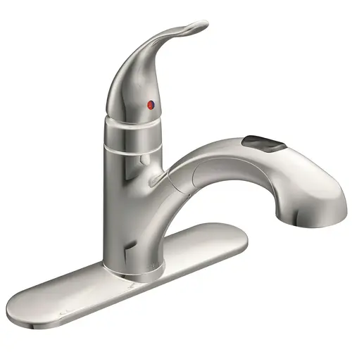 Integral Single-Handle Pull-Out Sprayer Kitchen Faucet with Power Clean in Chrome Integral Single-Handle Pull-Out Sprayer Kitchen Faucet with Power Clean in Chrome