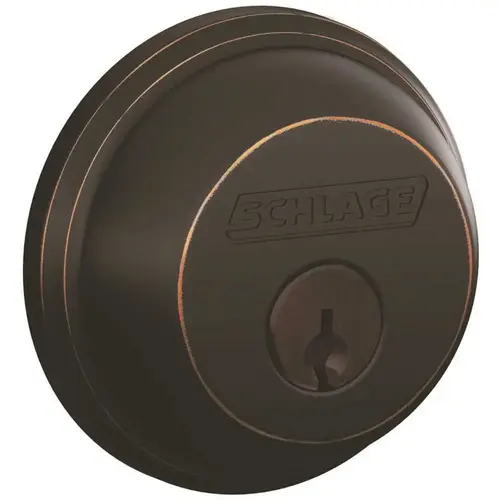 B60716 Deadbolt, Aged Bronze, 2-3/8 x 2-3/4 in Backset, C Keyway - pack of 4 B60716 Deadbolt, Aged Bronze, 2-3/8 x 2-3/4 in Backset, C Keyway - pack of 4