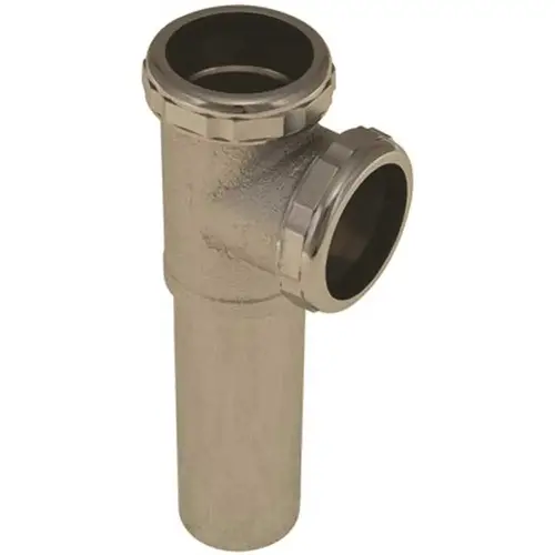 1-1/2 in. x 4 in. End Outlet Tee Brass 20-Gauge Slip Joint 1-1/2 in. x 4 in. End Outlet Tee Brass 20-Gauge Slip Joint