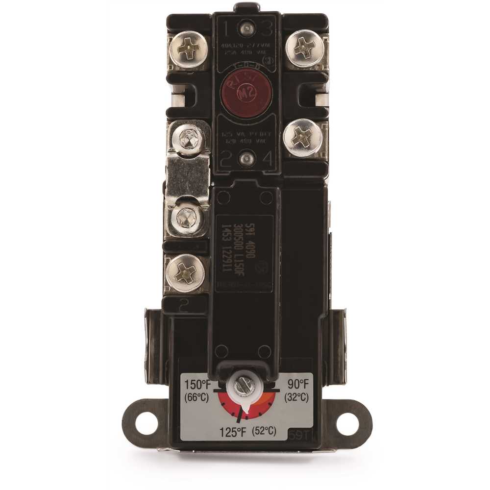 Camco 08142 Single Element High-Limit Water Heater Thermostat, Tod Style, Bulk Black