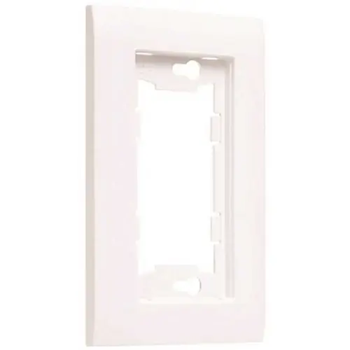 ALLURE 1-Gang Non-Metallic Wallplate Frame, White - pack of 6