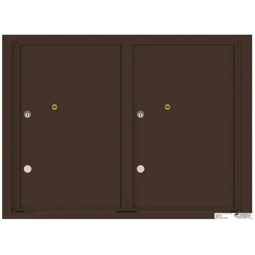 Versatile 2-Compartment Parcel Lockers Wall-Mount 4C Mailbox Dark Bronze Versatile 2-Compartment Parcel Lockers Wall-Mount 4C Mailbox Dark Bronze