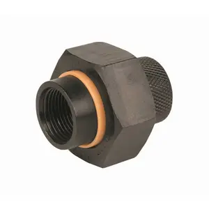JOMAR INTERNATIONAL 701-404 Dielectric Union, 3/4 in. FIP x 3/4 in. FIP, Black Iron Pipe