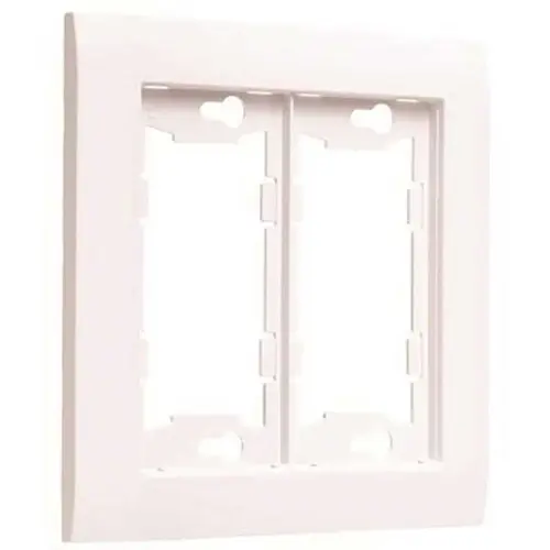 ALLURE 2-Gang Non-Metallic Wallplate Frame, White - pack of 3