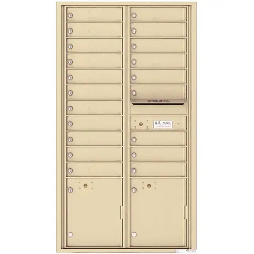 Versatile 20-Tenant Compartments 2-Parcel Locker Compartments Wall-Mount 4C Mailbox Sandstone Versatile 20-Tenant Compartments 2-Parcel Locker Compartments Wall-Mount 4C Mailbox Sandstone