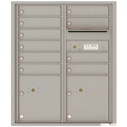 Versatile 10-Compartment Recess-Mount 4C ADA Mailbox Silver Speck Versatile 10-Compartment Recess-Mount 4C ADA Mailbox Silver Speck
