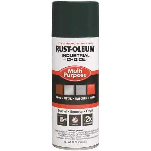 12 Oz Industrial Choice Enamel Gloss Spray Paint - Green 12 Oz Industrial Choice Enamel Gloss Spray Paint - Green