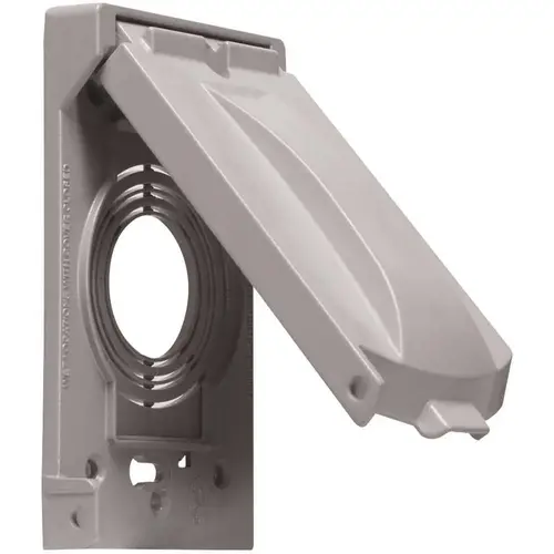 1-Gang Horizontal/Vertical Weatherproof Universal Device Flip Lid Covers Gray 1-Gang Horizontal/Vertical Weatherproof Universal Device Flip Lid Covers Gray