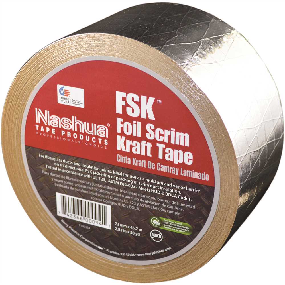 Nashua Tape 1198698 2.83 in. x 50 yds. Foil-Scrim-Kraft Insulation