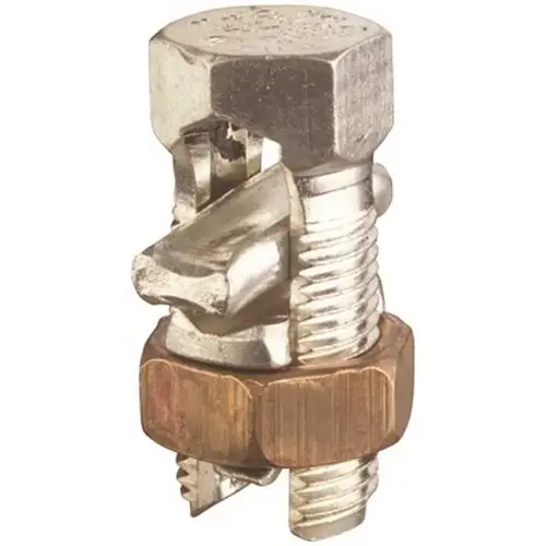Aluminum and Copper Wire Split Bolt Connector for #2-9 Stranded Aluminum Stainless Look Aluminum and Copper Wire Split Bolt Connector for #2-9 Stranded Aluminum Stainless Look