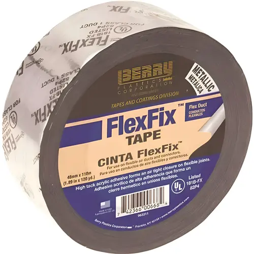 1.89 in. x 120 yd. Flexfix UL181B-FX Listed Tape Metallic