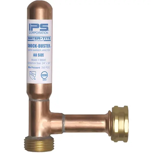 Water-Tite 86601 1/2 In. Male Sweat Shock-Buster Hammer Arrester Water-Tite 86601 1/2 In. Male Sweat Shock-Buster Hammer Arrester