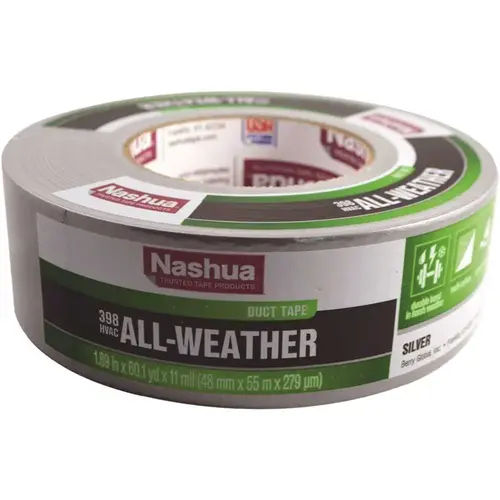 1.89 in. x 60 yd. 398 All-Weather HVAC Duct Tape in Silver 1.89 in. x 60 yd. 398 All-Weather HVAC Duct Tape in Silver