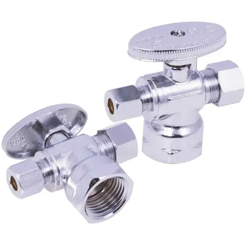 Premier Quarter Turn Dual Outlet Stop, 1/2 in. IPS x 3/8 in. Compression x 1/4 in. Compression, Lead Free Chrome Premier Quarter Turn Dual Outlet Stop, 1/2 in. IPS x 3/8 in. Compression x 1/4 in. Compression, Lead Free Chrome