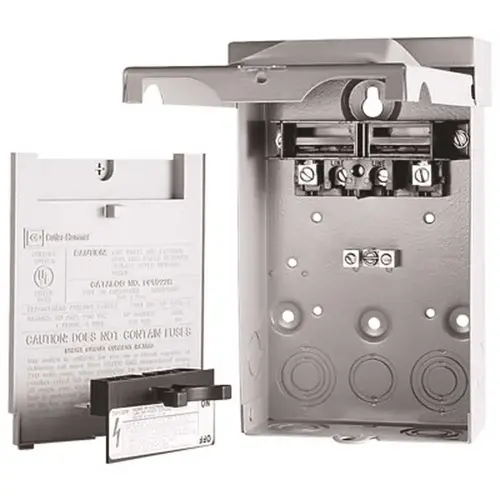 60 Amp 2 Fuse AC Disconnect RainTight Gray