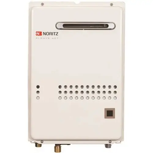 157,000 BTU, 7.1 GPM Residential Outdoor Condensing Direct Vent Natural Gas Tankless Water Heater Beige/Bisque 157,000 BTU, 7.1 GPM Residential Outdoor Condensing Direct Vent Natural Gas Tankless Water Heater Beige/Bisque