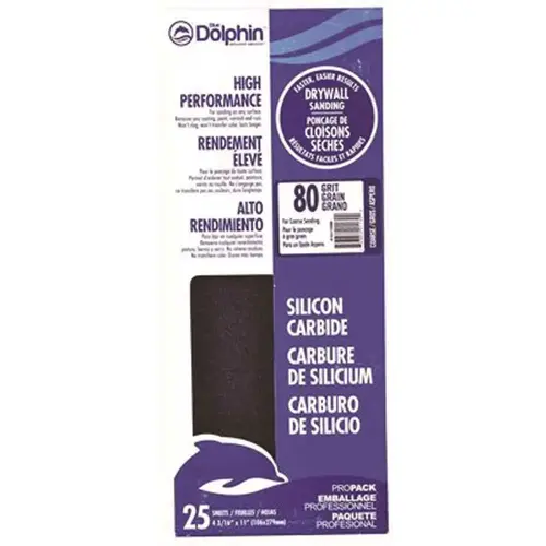 4-3/16 in. x 11 in. 80-Grit Silicon Carbide Drywall Screens Gray - pack of 25 4-3/16 in. x 11 in. 80-Grit Silicon Carbide Drywall Screens Gray - pack of 25