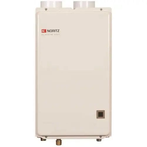 7.1 GPM 157,000 BTU Residential Indoor Condensing Direct Vent Natural Gas Tankless Water Heater Beige/Bisque