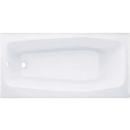 Villager 60 in. Left-Hand Drain Rectangular Alcove Bathtub in White Villager 60 in. Left-Hand Drain Rectangular Alcove Bathtub in White