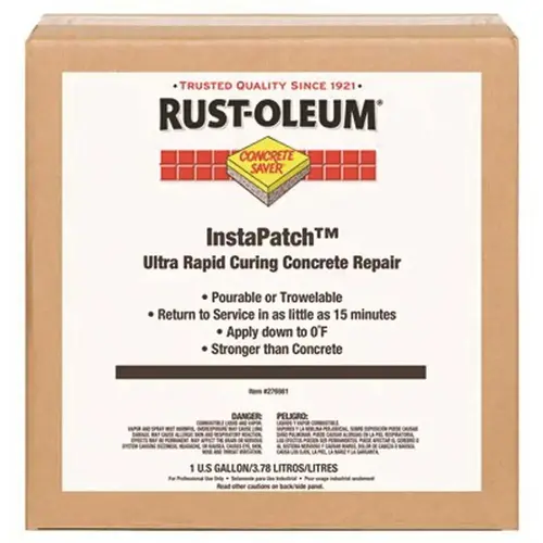 Concrete Saver InstaPatch Concrete Repair Compound, 1 gal, Kit Box, Black/Gray Concrete Saver InstaPatch Concrete Repair Compound, 1 gal, Kit Box, Black/Gray