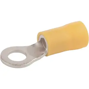NSi Industries R12-10V 12-10 AWG Vinyl Insulated Ring #10 Stud Yellow - pack of 50