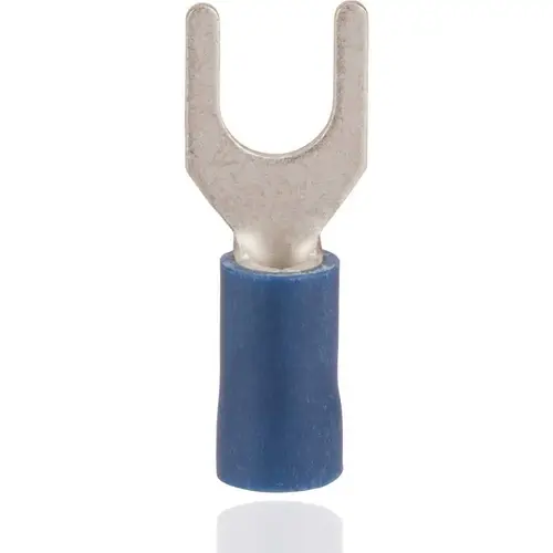 16-14 AWG Vinyl Insulated Spade Terminal, Blue - pack of 100 16-14 AWG Vinyl Insulated Spade Terminal, Blue - pack of 100