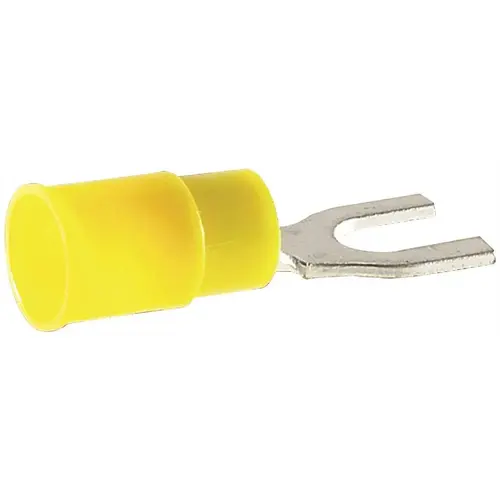 12-10 AWG Vinyl Insulated Spade Terminal in Yellow