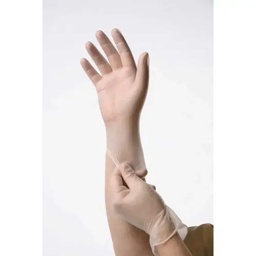 Medium Clear Vinyl Powder-Free Exam Gloves - pack of 100