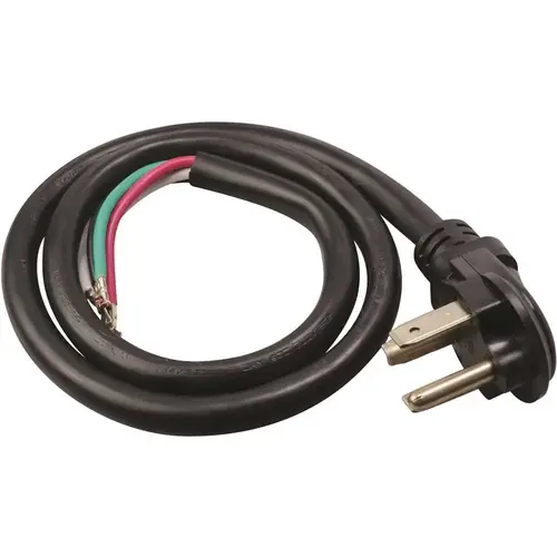 4 ft. 10/4 Round Dryer Cord Black