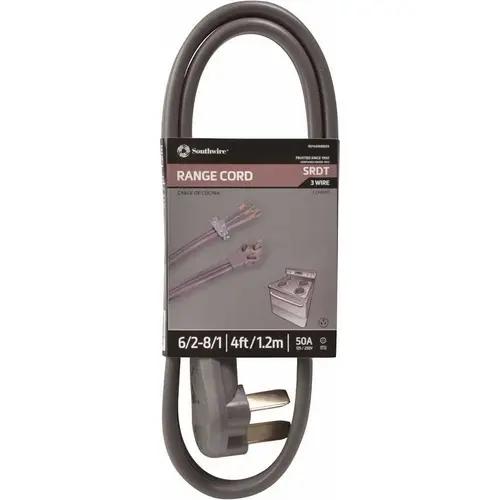 4 ft. 6/2-8/1 Flat Range Cord Gray 4 ft. 6/2-8/1 Flat Range Cord Gray