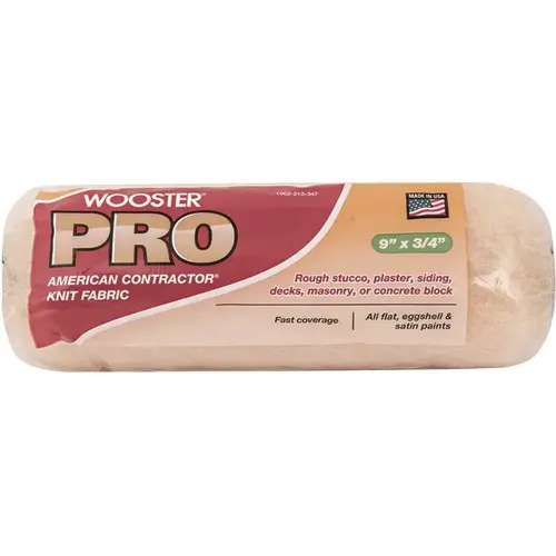 9 in. x 3/4 in Pro American Contractor High-Density Knit Fabric Roller 9 in. x 3/4 in Pro American Contractor High-Density Knit Fabric Roller