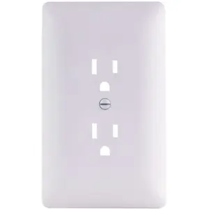 Titan3 Technology TPPCW-D-5 1-Gang Duplex Plastic Wall Plate, White Textured - pack of 5