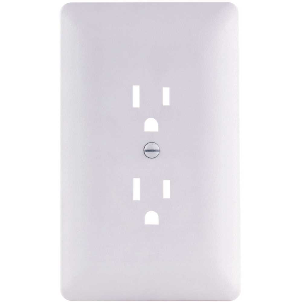 Titan3 Technology TPPCW-D-5 1-Gang Duplex Plastic Wall Plate, White Textured - pack of 5