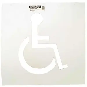 Hy-Ko PLS-50 "Handicap Access" Wheelchair Symbol Parking Lot Stencil, 24-1/2 X 24-1/2"