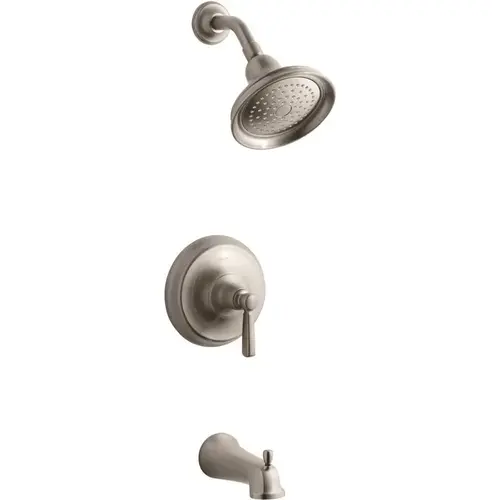 Bancroft 1-Handle 1-Spray Tub and Shower Faucet with Metal Lever Handle in Vibrant Brushed Nickel (Valve Not Included) Bancroft 1-Handle 1-Spray Tub and Shower Faucet with Metal Lever Handle in Vibrant Brushed Nickel (Valve Not Included)