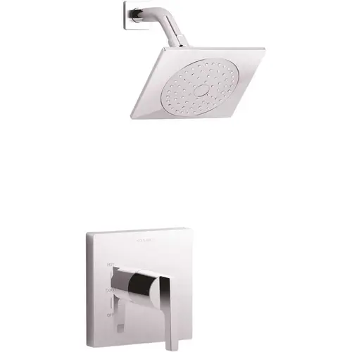 Honesty 1-Spray 6.5 in. Single Wall Mount Fixed Shower Head in Polished Chrome Honesty 1-Spray 6.5 in. Single Wall Mount Fixed Shower Head in Polished Chrome