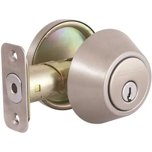 Single Cylinder Satin Nickel Deadbolt Single Cylinder Satin Nickel Deadbolt